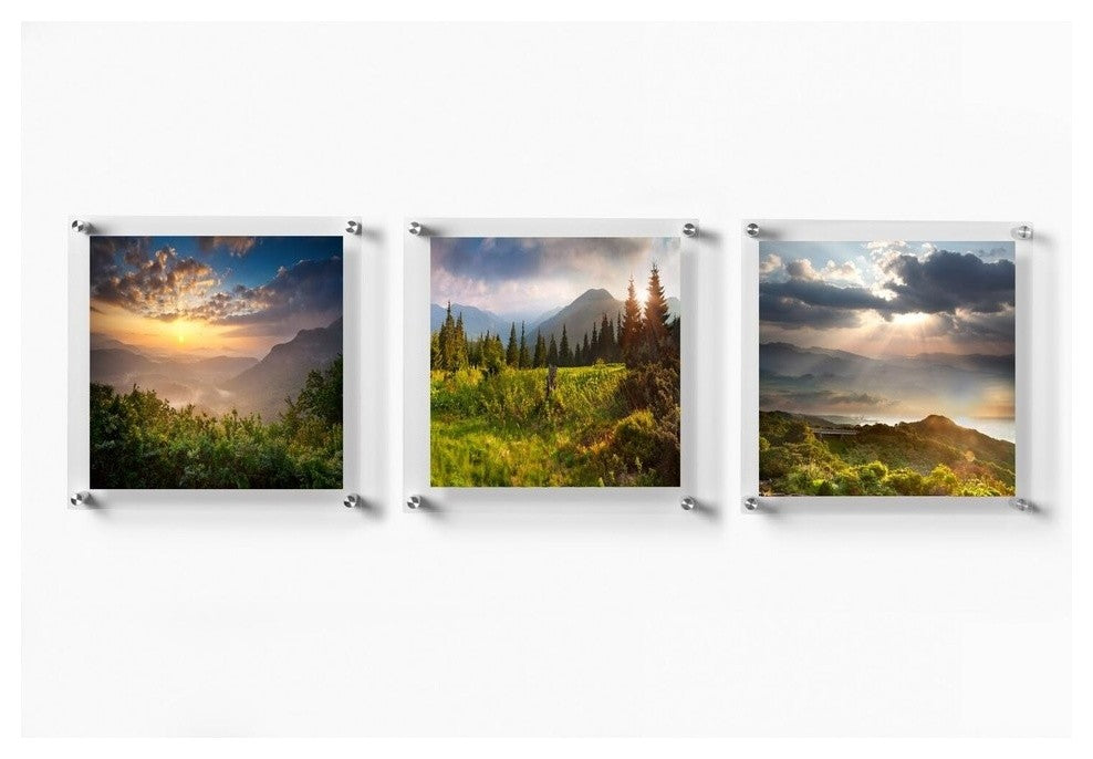 Set of 3 UV Grade Acrylic Floating Gallery Wall