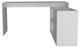 Dallas L-Shaped Home Office Desk with 2 Open Shelves and Cabinet, Light Gray