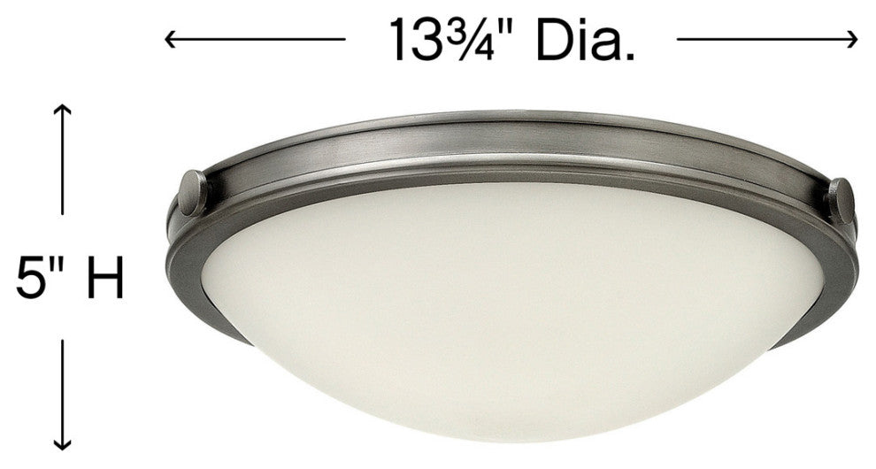 Hinkley Maxwell Small Flush Mount, Antique Nickel