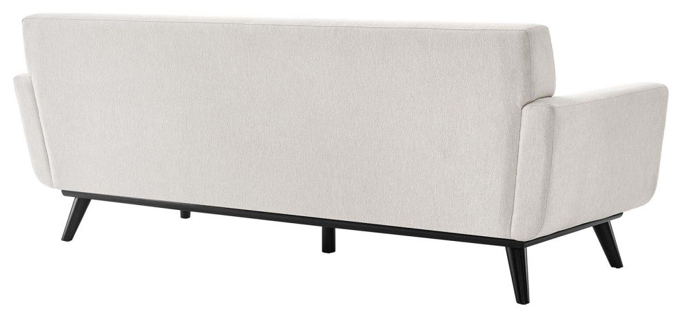 Engage Herringbone Fabric Sofa, Ivory