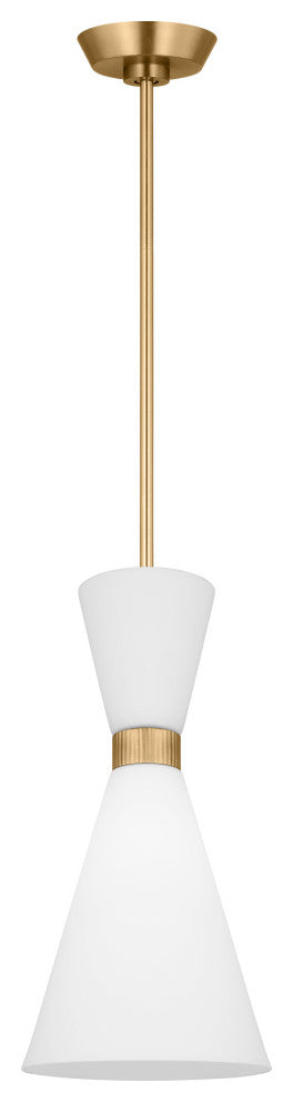 Belcarra Small Pendant, Satin Brass