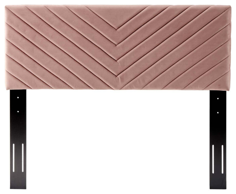 Tufted Headboard, Twin Size, Velvet, Pink, Modern Contemporary, Bedroom Master