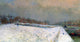 Albert Lebourg The Port of Bercy in Winter Snow Effect Gallery Wrapped Canvas