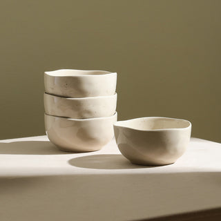 Stone Lain Mirella Stoneware Cereal Bowl Set of 4, Beige