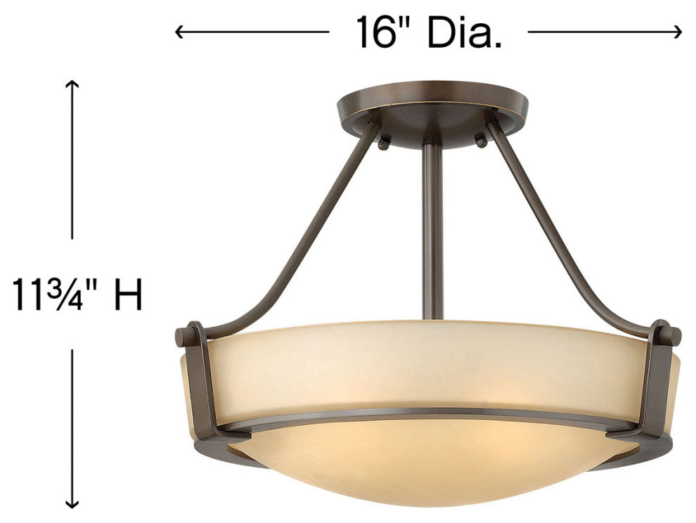 Hinkley Hathaway Medium Semi-Flush Mount, Olde Bronze