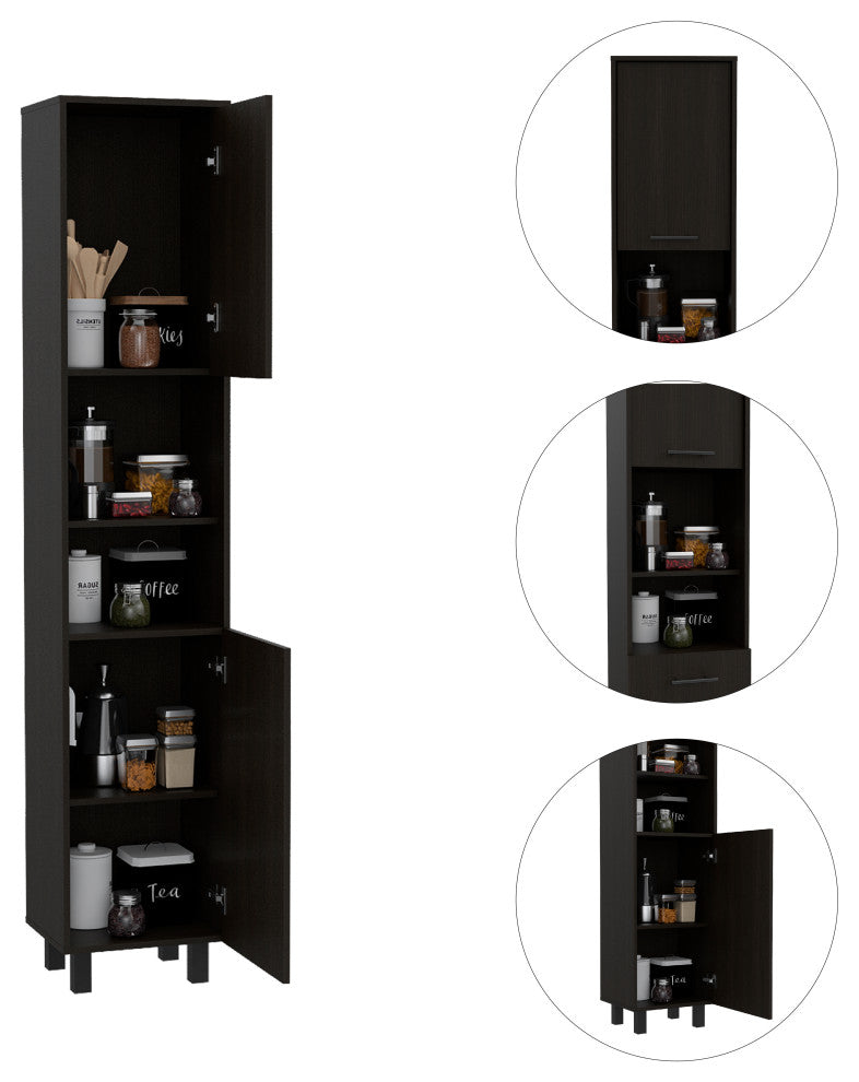 Ikaria Kitchen Pantry, Black Wengue