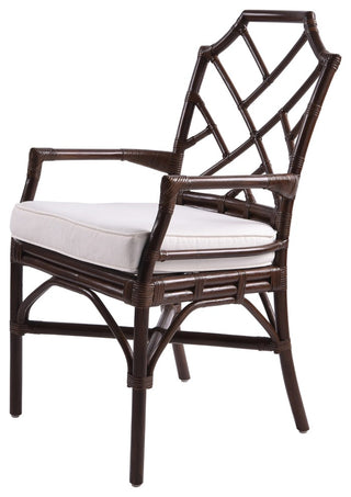 Kara Rattan Dining Side Chair, Paloma Brown, Single