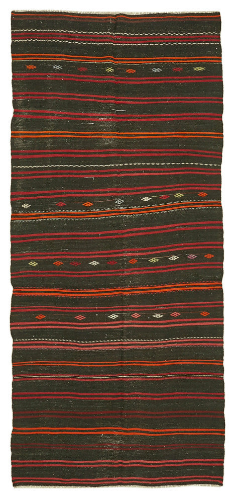 Rug N Carpet - Handmade Turkish 5' 6'' x 11' 7'' Vintage Goat Hair Kilim Rug