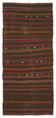Rug N Carpet - Handmade Turkish 5' 6'' x 11' 7'' Vintage Goat Hair Kilim Rug