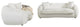 Coaster Isabella 2-piece Fabric Upholstered Tight Back Living Room Set in White