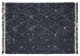 Munroe Blue Wool Cotton Rug, 8 X 10 Ft