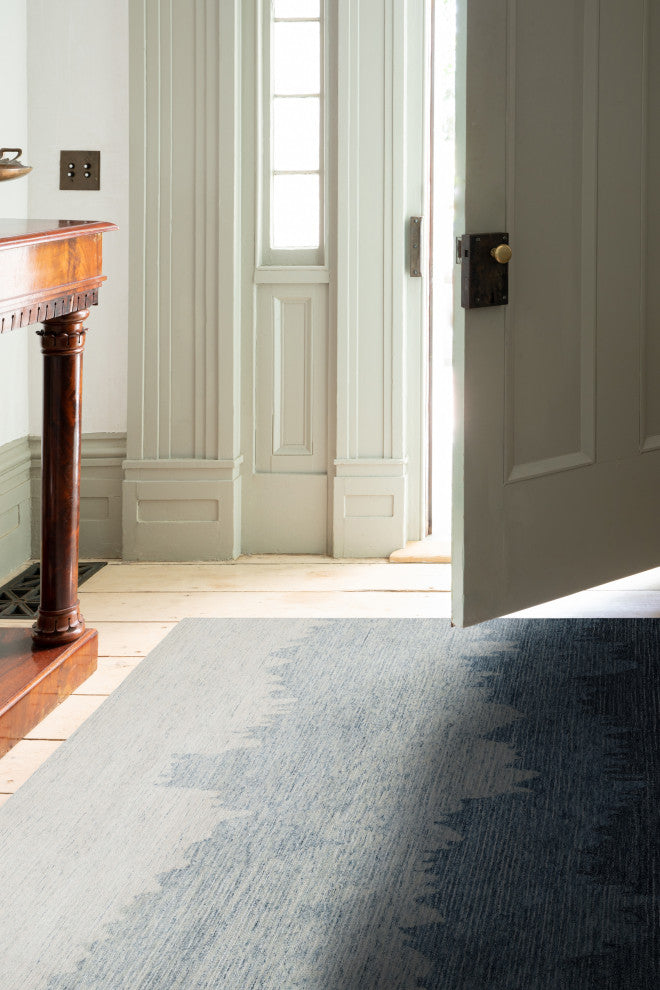 NuStory Surf Hand Tufted Abstract Area Rug in Blue, 7'6" X 9'6"