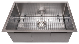 ZLINE Undermount Single Bowl Sink in Stainless Steel with Bottom Grid
