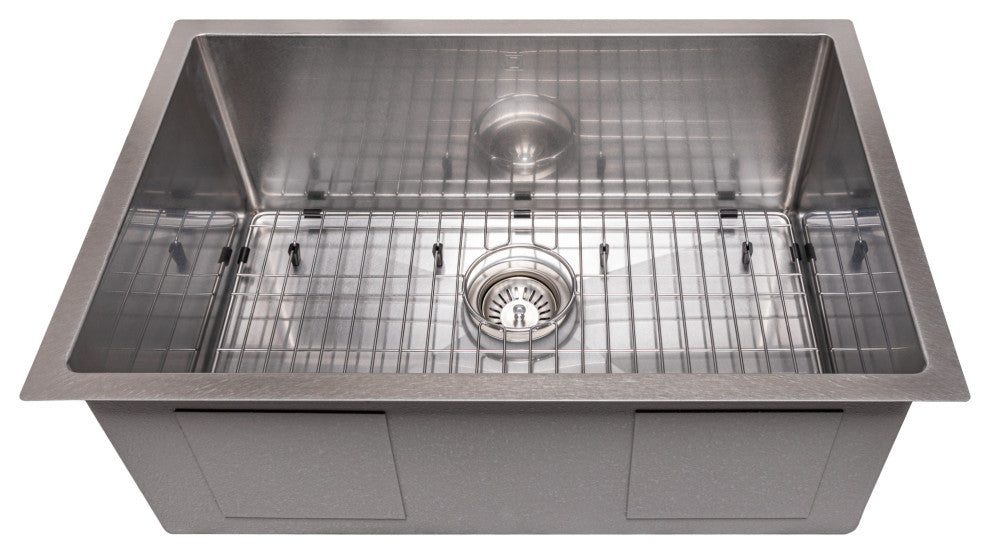 ZLINE Undermount Single Bowl Sink in Stainless Steel with Bottom Grid