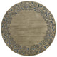Antara Swirls Contemporary Area Rug, Gray, 7''9" Round