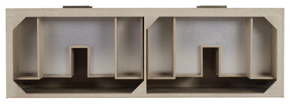 Emmeline 72" Double Vanity, Pebble Oak, Base Only - No Top