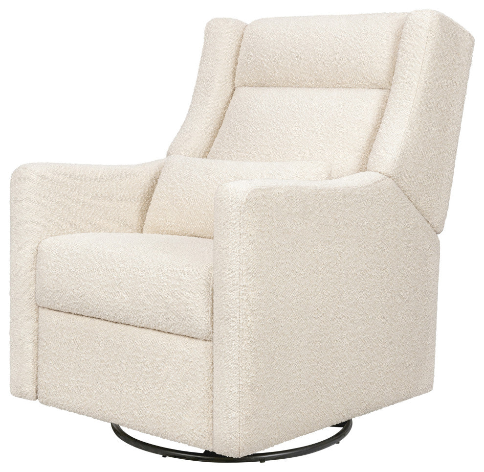 Kiwi Plus Power Glider Recliner w/ Power Headrest, Performance Ivory Boucle