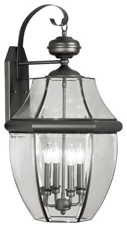 Monterey Outdoor Wall Lantern, Black