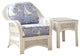 Regatta Arm Chair in White, Baja-Lemon Fabric