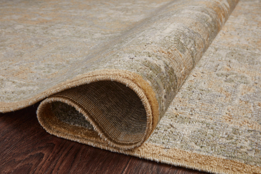 Chris Loves Julia x Loloi Rosemarie Area Rug, Gold/Sand, 2'-7" X 10'-0"