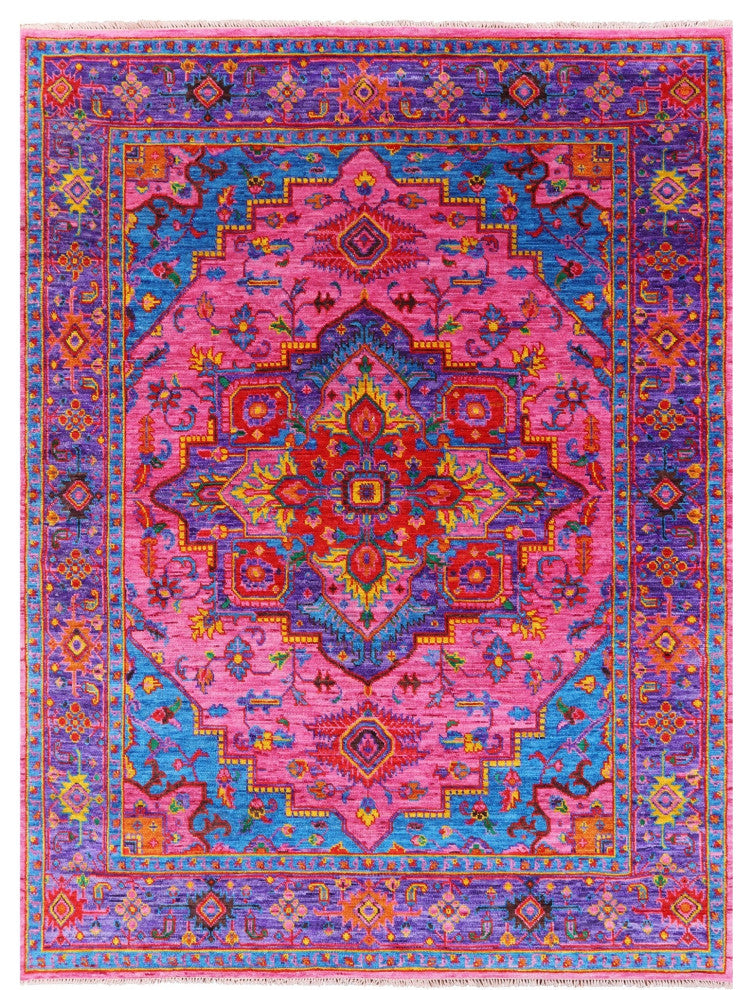 Heriz Serapi Hand-Knotted Wool Rug 8' 1" X 10' 7" - Q13704