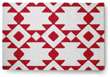 Geometric Soft Chenille Area Rug, Red, 4'x6'