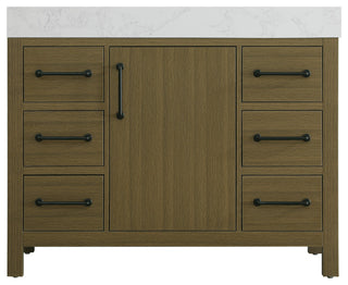 Home Living 42" Single Bathroom Vanity, Chestnut Brown