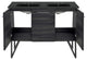 Annecy 48" Black Walnut, Bathroom Vanity With Black, 3-Hole Sink Top