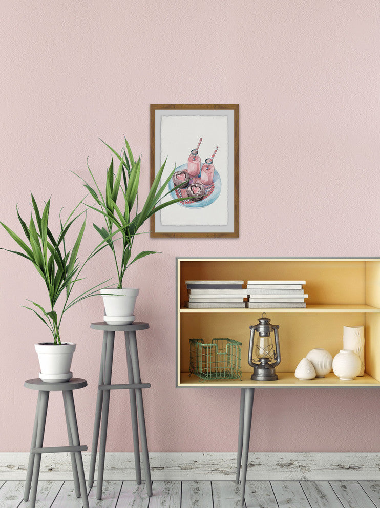 "Pink Sweets" Framed Painting Print, 16"x24"