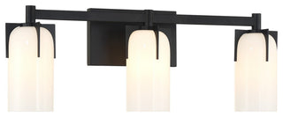 Caldwell 3-Light Bathroom Vanity Light, Matte Black