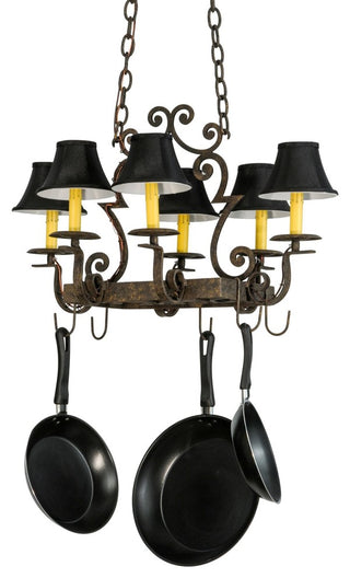 28"L Elara 6 Light Pot Rack