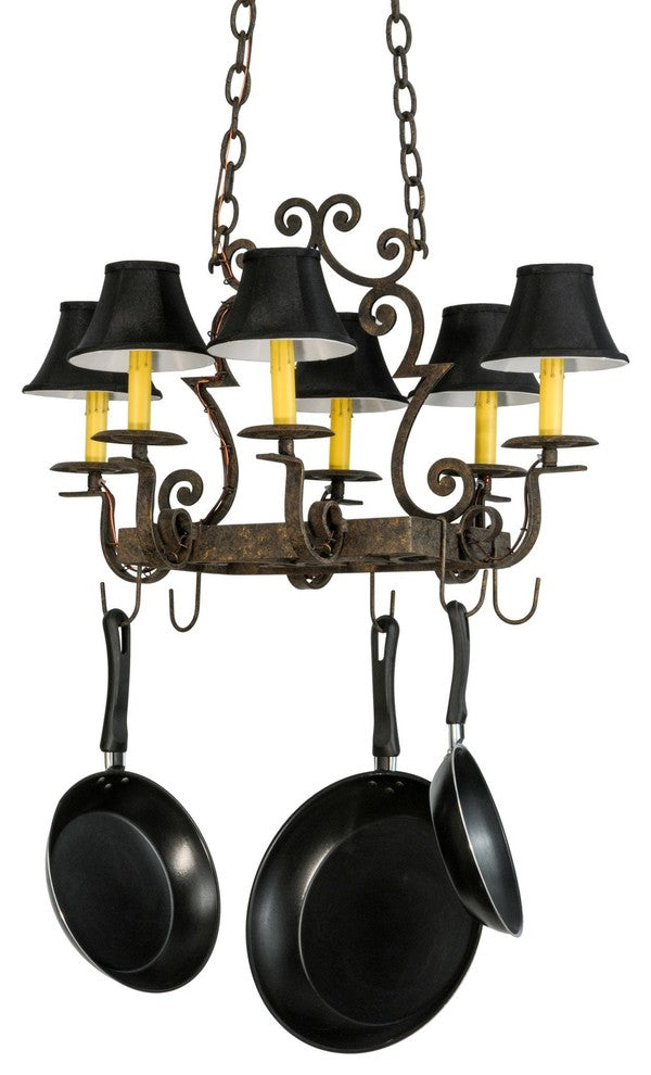 28"L Elara 6 Light Pot Rack