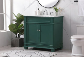 Elegant VF50036GN 36" Single Bathroom Vanity Set, Green
