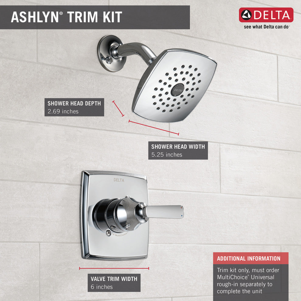 Delta Ashlyn Monitor 14 Series Shower Trim, Chrome, T14264