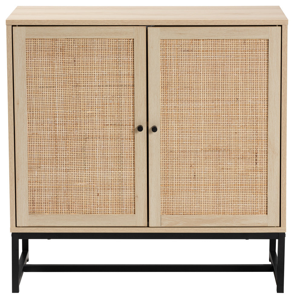 Traci Natural Rattan 2-Door Storage Cabinet