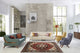 Hand Knotted Wool Red/Navy Traditional Classic Heriz Serapi Rug, 6'x9'
