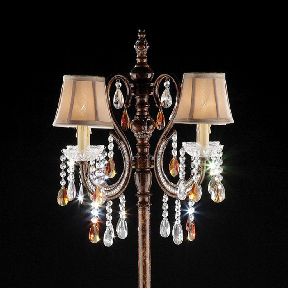 Juliet Traditional Floor Lamp, Golden Brown