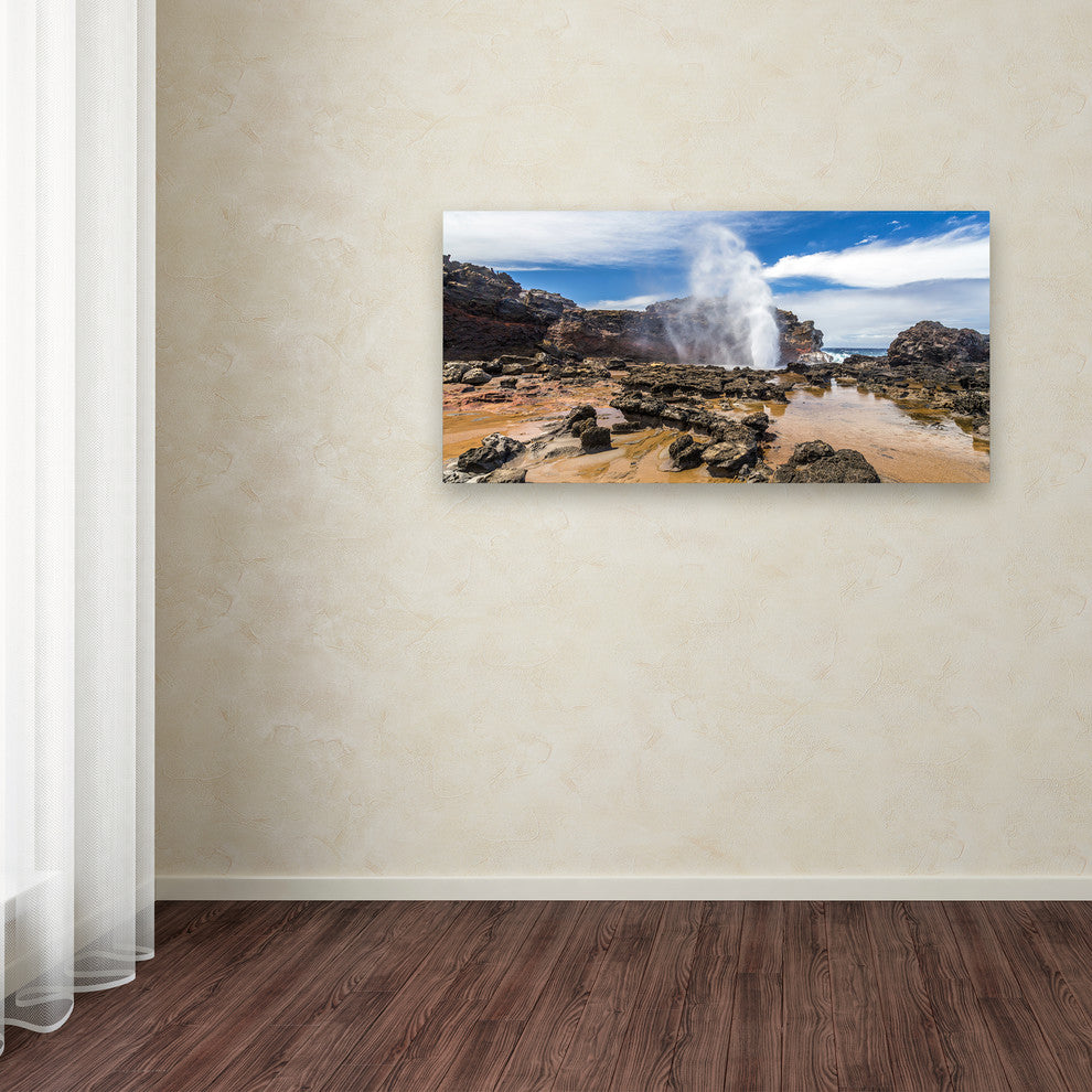 Pierre Leclerc ''Nakalele Blowhole'' Canvas Art, 47x24