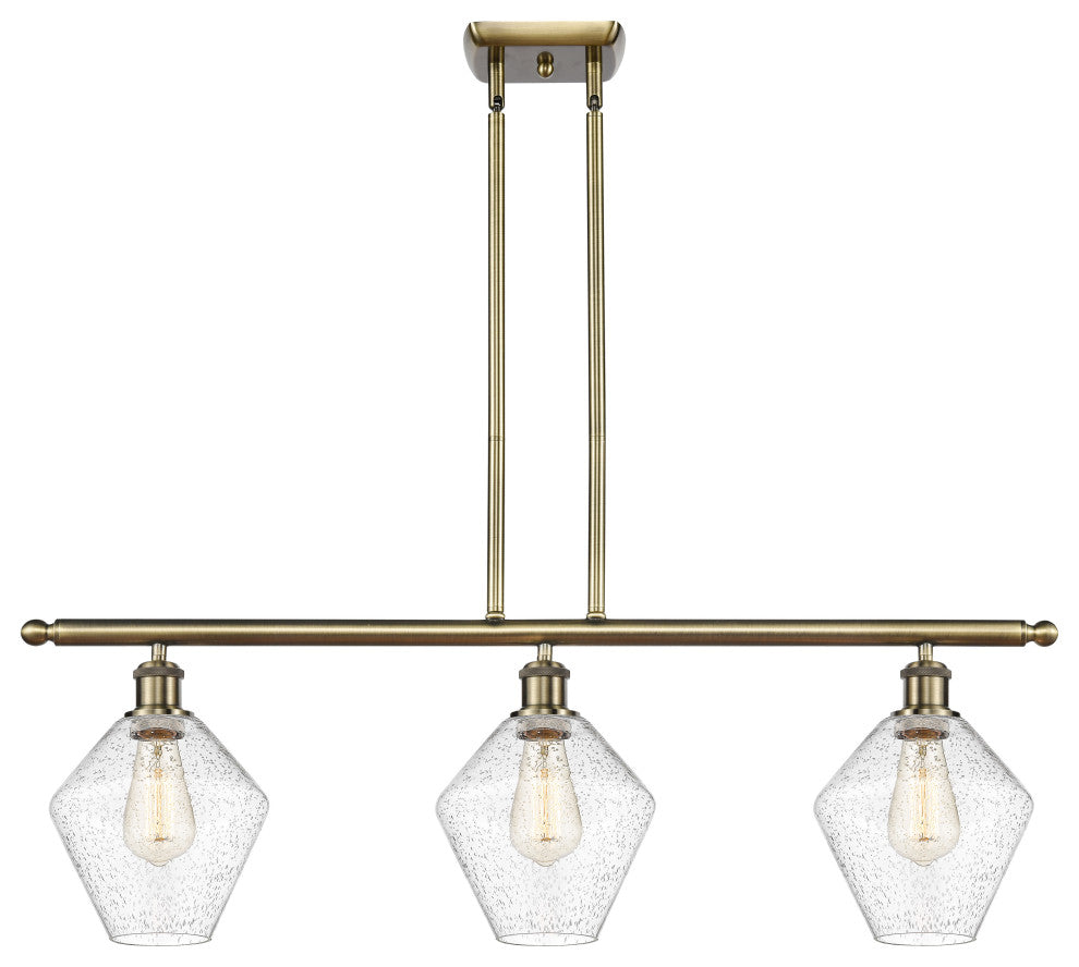 Innovations 516-3I-AB-G654-8 3-Light Island Light, Antique Brass