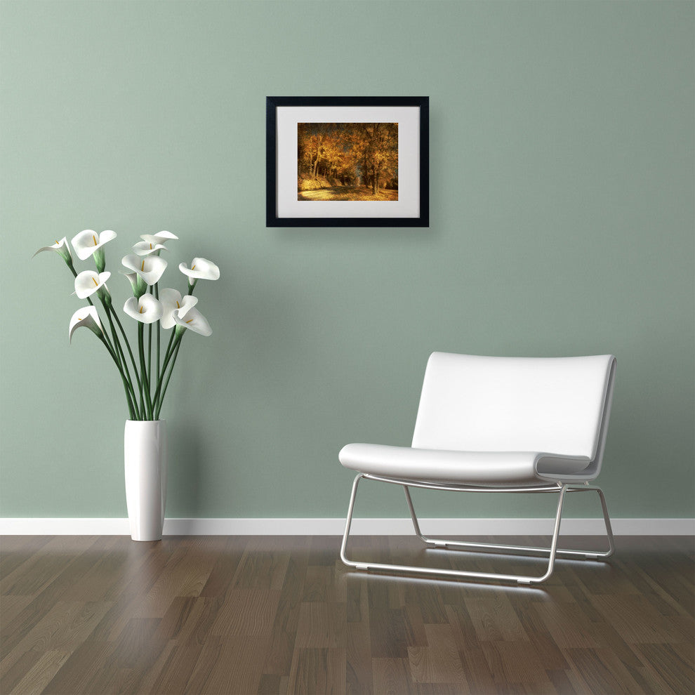 'Back Roads' Matted Framed Canvas Art by Lois Bryan