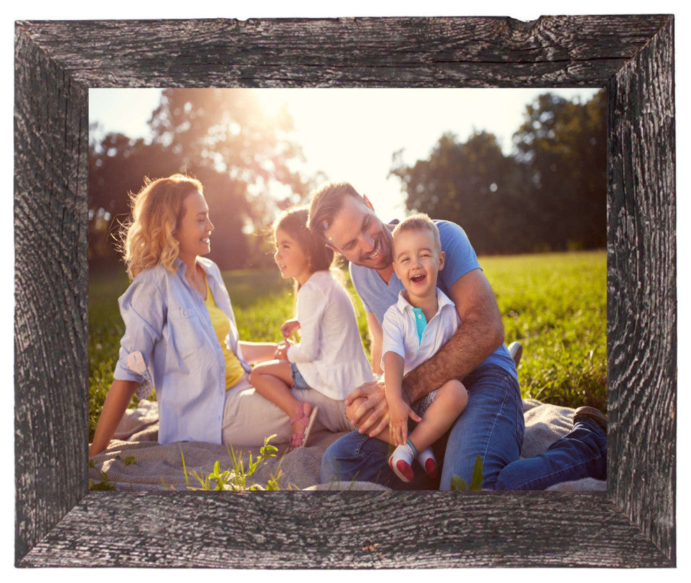 22" X 28" Rustic Farmhouse Rustic Black Wood Frame