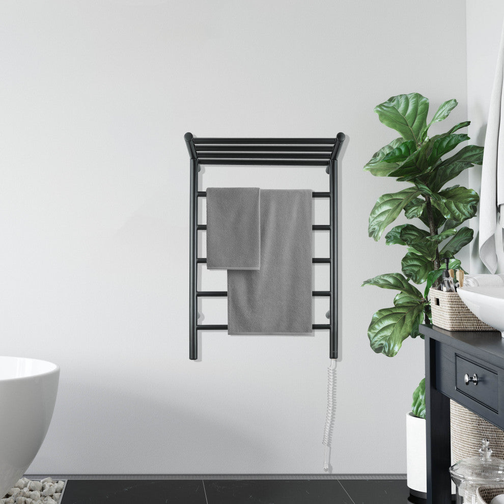 Miazzo 5-Bar Wall Towel Warmer w/ Shelf