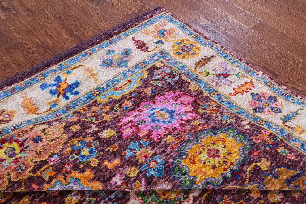 8' 2" X 9' 9" Turkish Oushak Handmade Wool Rug - Q16055