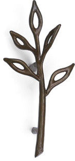Pull 3" cc, Satin Stainless Contemporary Bronze and Stainless Steel Leaf Pull