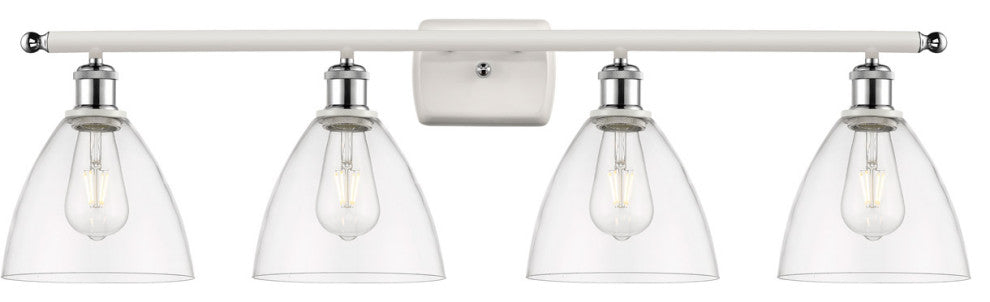 Innovations 516-4W-WPC-GBD-752-LED 4 Light Vanity Light, White, Polished Chrome