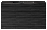 Cascade 36" Wall-Mounted Bath Vanity, Black Oak, Black Widespread Sink Top