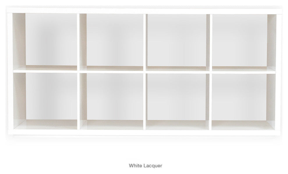 Malta Bookcase, White Lacquer