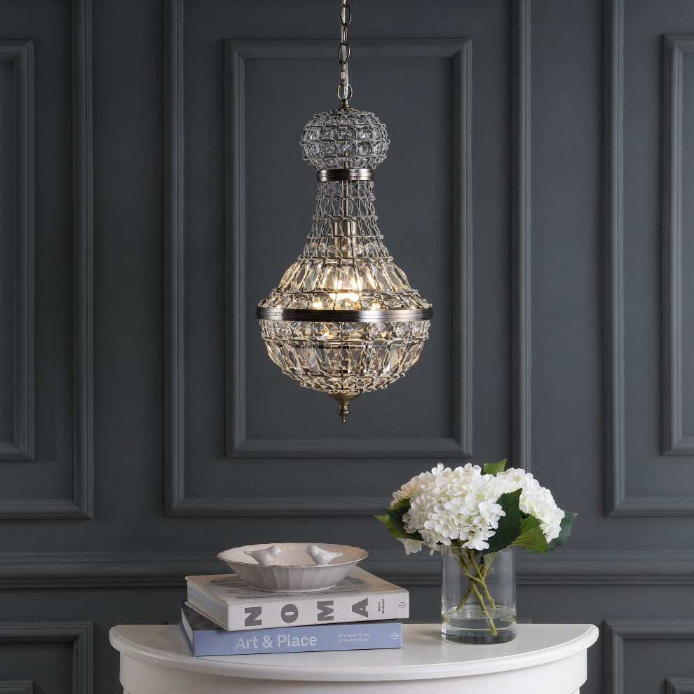 Regina Crystal, Metal Empire LED Chandelier, 12"