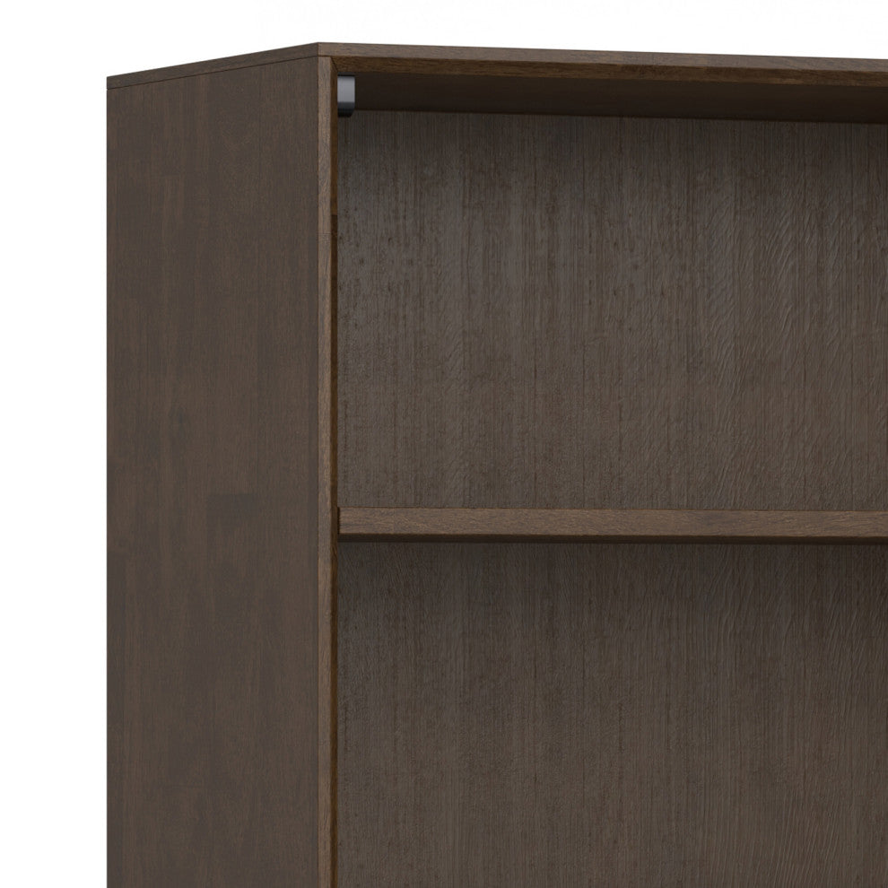 Banting SOLID HARDWOOD Mid Century Open Shelf Bookcase in Walnut Brown