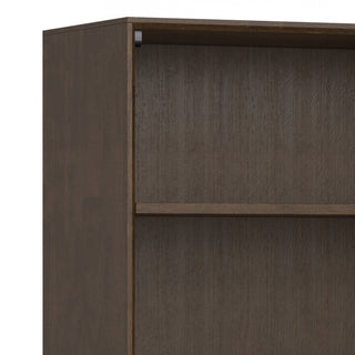 Banting SOLID HARDWOOD Mid Century Open Shelf Bookcase in Walnut Brown